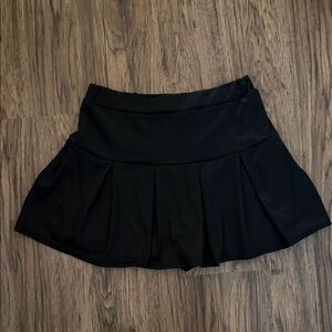 Black Pleated Tennis Skirt